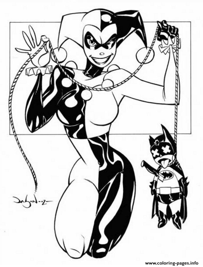 688x904 Harley Quinn Coloring Pages To Print Killing Batman Harley Quinn