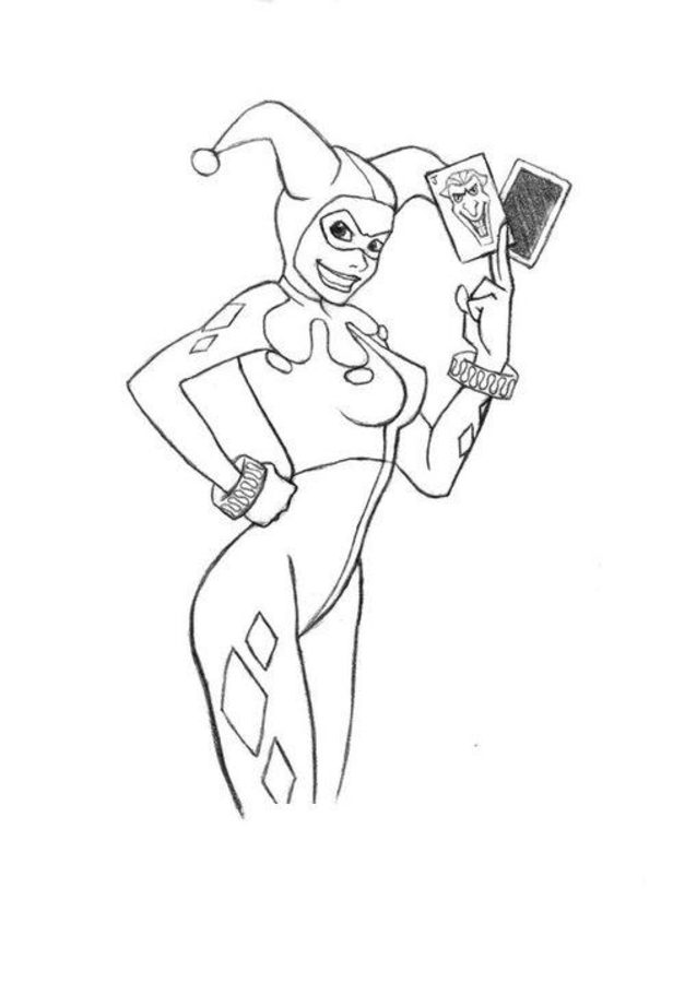 627x900 Coloring Pages Harley Quinn, Printable For Kids Amp Adults, Free