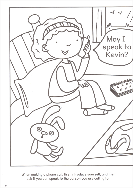 569x800 Mind Your Manners! Coloring Book (017744) Details