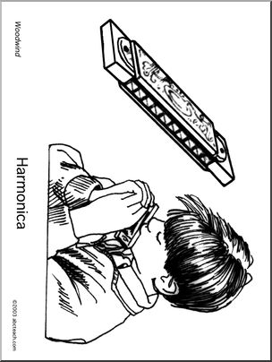 304x404 Harmonica Coloring Page Coloring Page Harmonica Abcteach Download