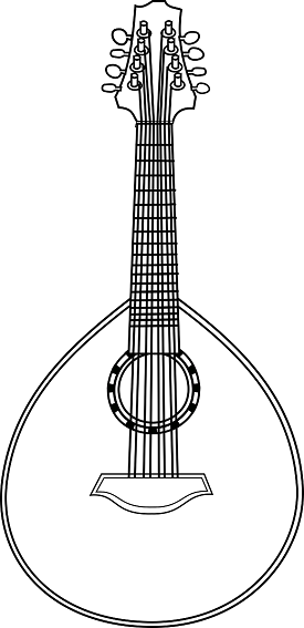 275x567 Lute Coloring Page Music Coloring Pages