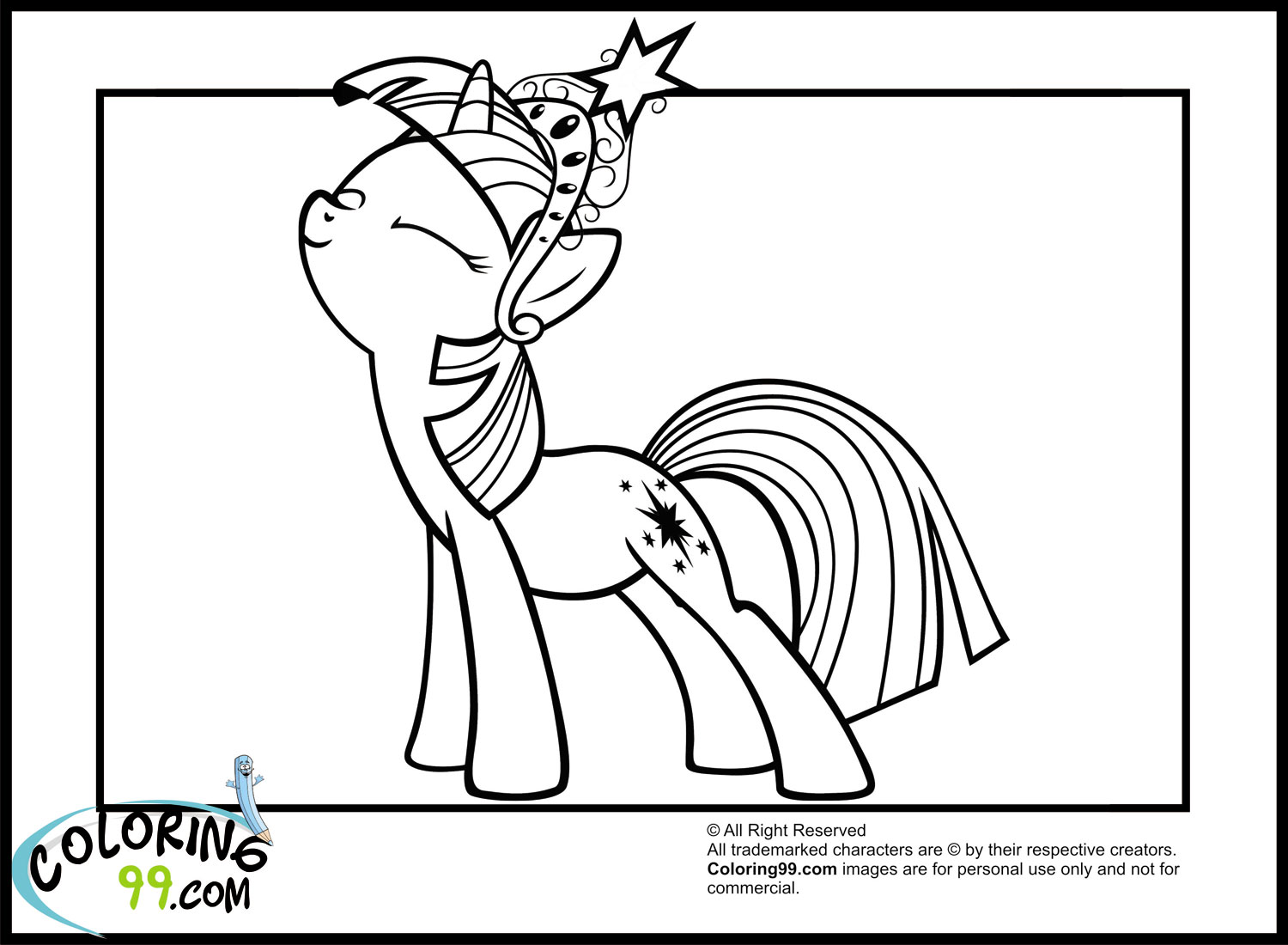 1500x1100 My Little Pony Twilight Sparkle Coloring Pages Team Colors