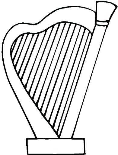 391x512 Harp Coloring Page S Irish Harp Colouring Page
