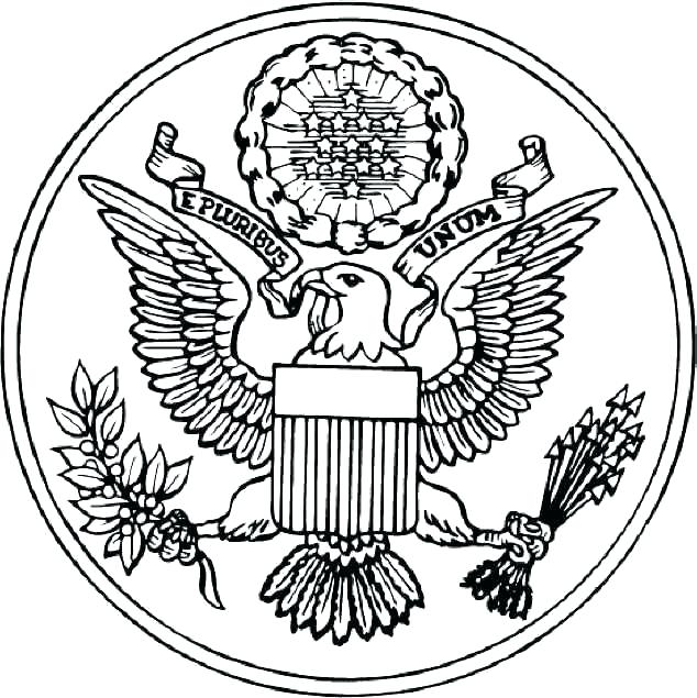 634x635 Seal Coloring Page New Presidential Seal Coloring Page Print