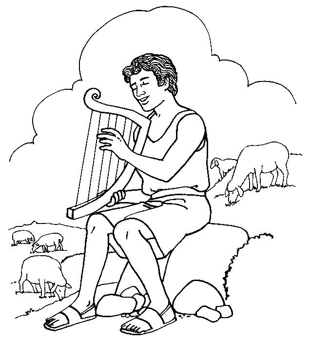 638x707 David And Jonathan Coloring Page King Coloring Sheet Harp Coloring