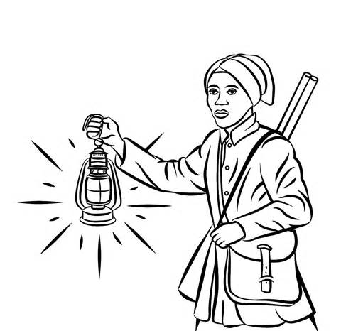 480x466 Harriet Tubman Coloring Page Printable Harriet Tubman Coloring