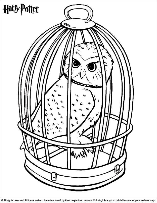612x792 Harry Potter Coloring Picture