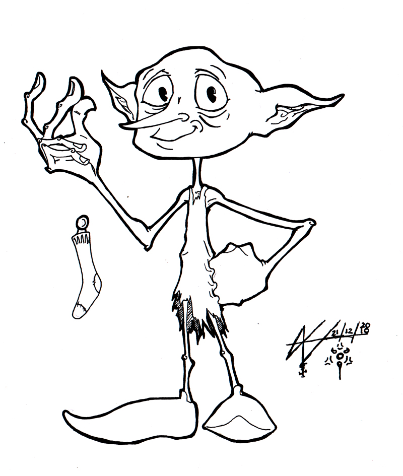 800x945 Harry Potter Coloring Pages Dobby