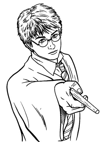 350x488 Harry Potter Wand Coloring Page Amp Coloring Book