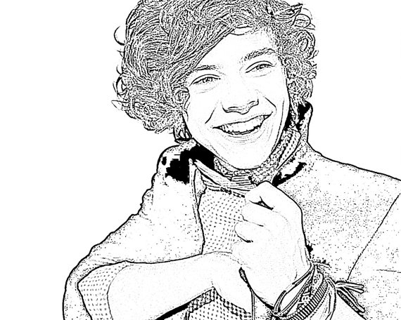 570x456 Items Similar To Harry Styles Coloring Pages On Etsy