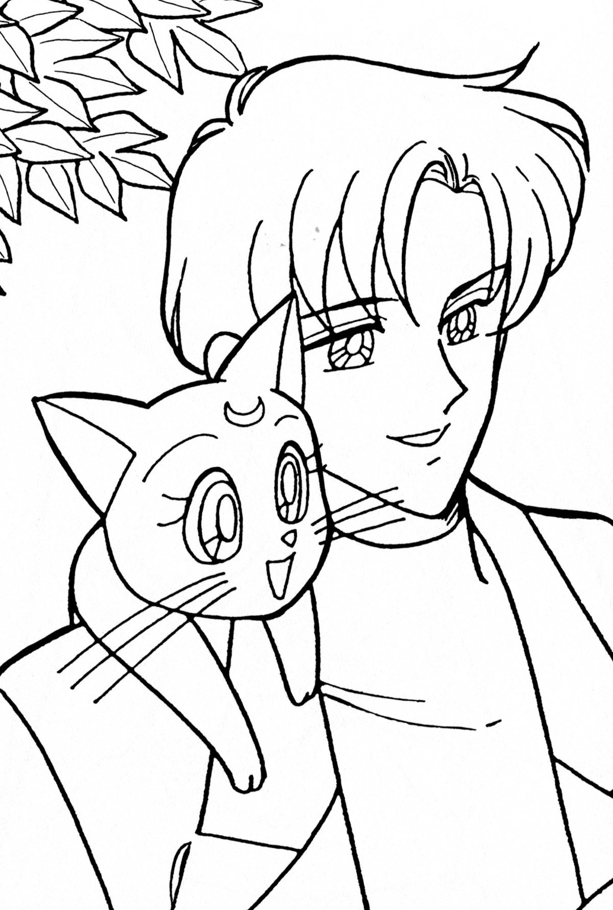 1200x1780 Mamoru And Luna Coloring Page
