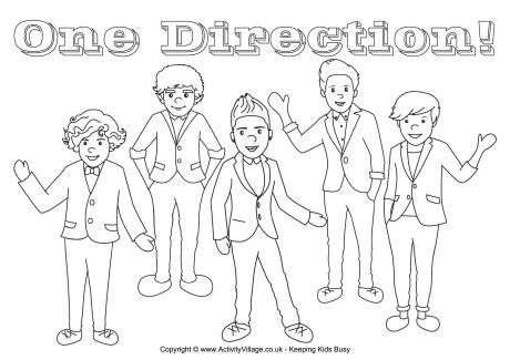 460x325 One Direction Colouring Page