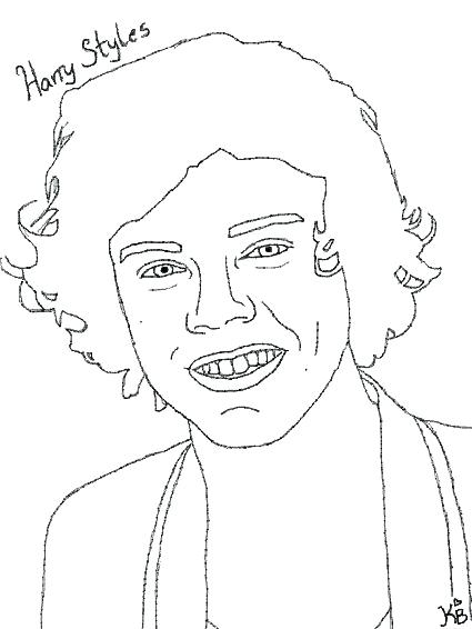 425x566 One Direction Harry Styles Coloring Pages Printable 1