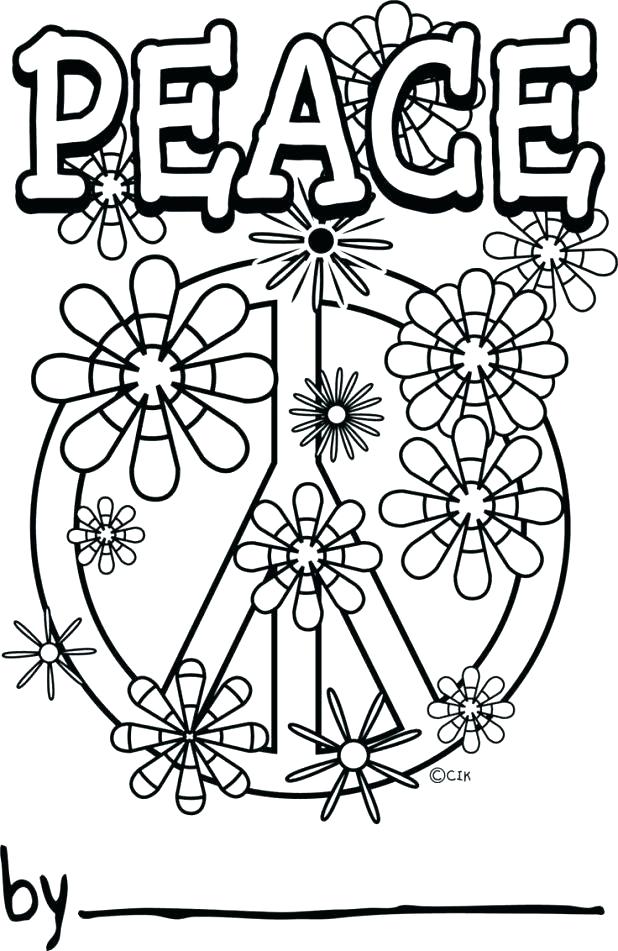 618x951 Peace Signs Coloring Pages Dirty Coloring Pages Peace Sign
