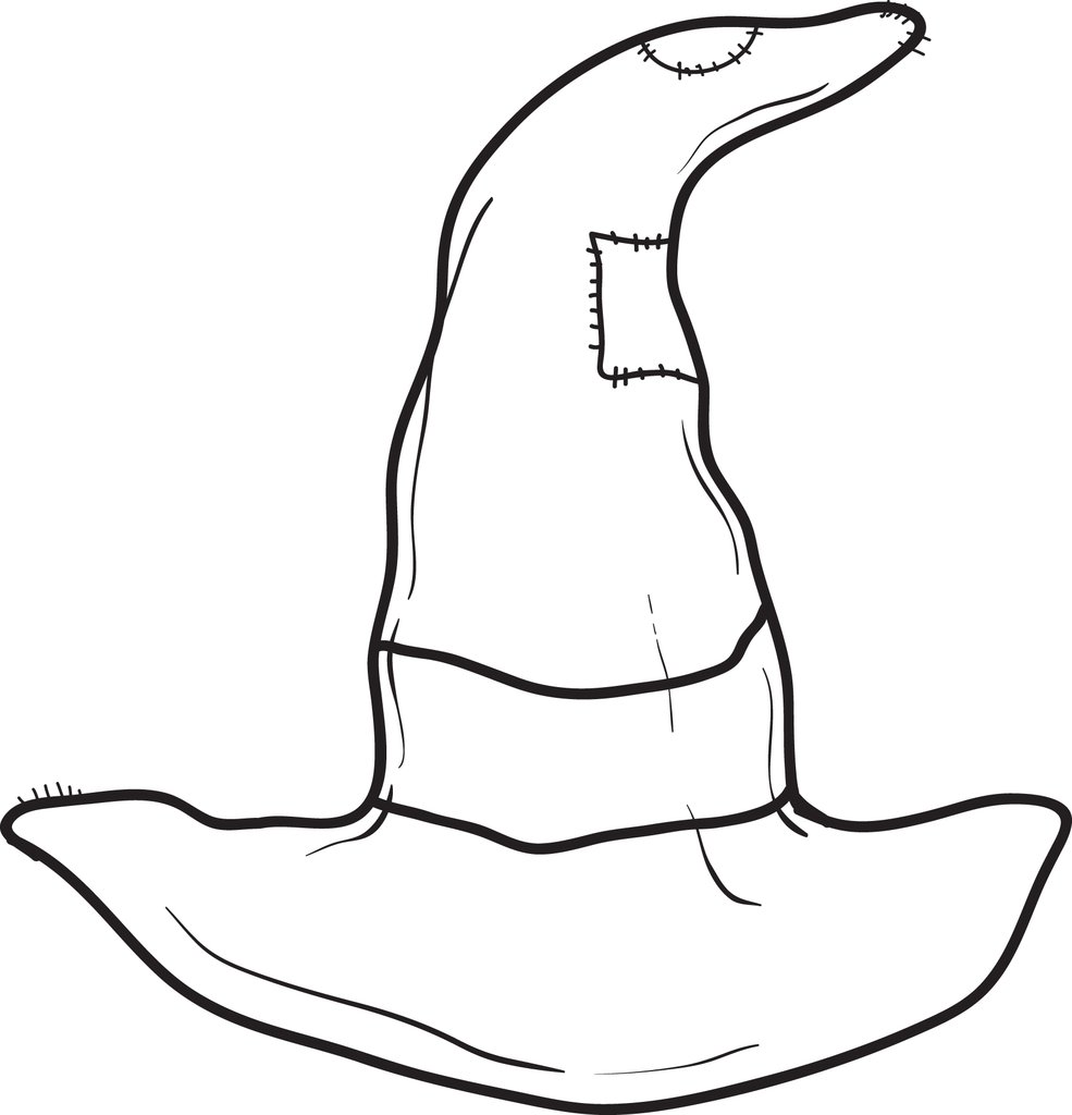 985x1024 Free Printable Halloween Witch Hat Coloring Page For Kids Supplyme