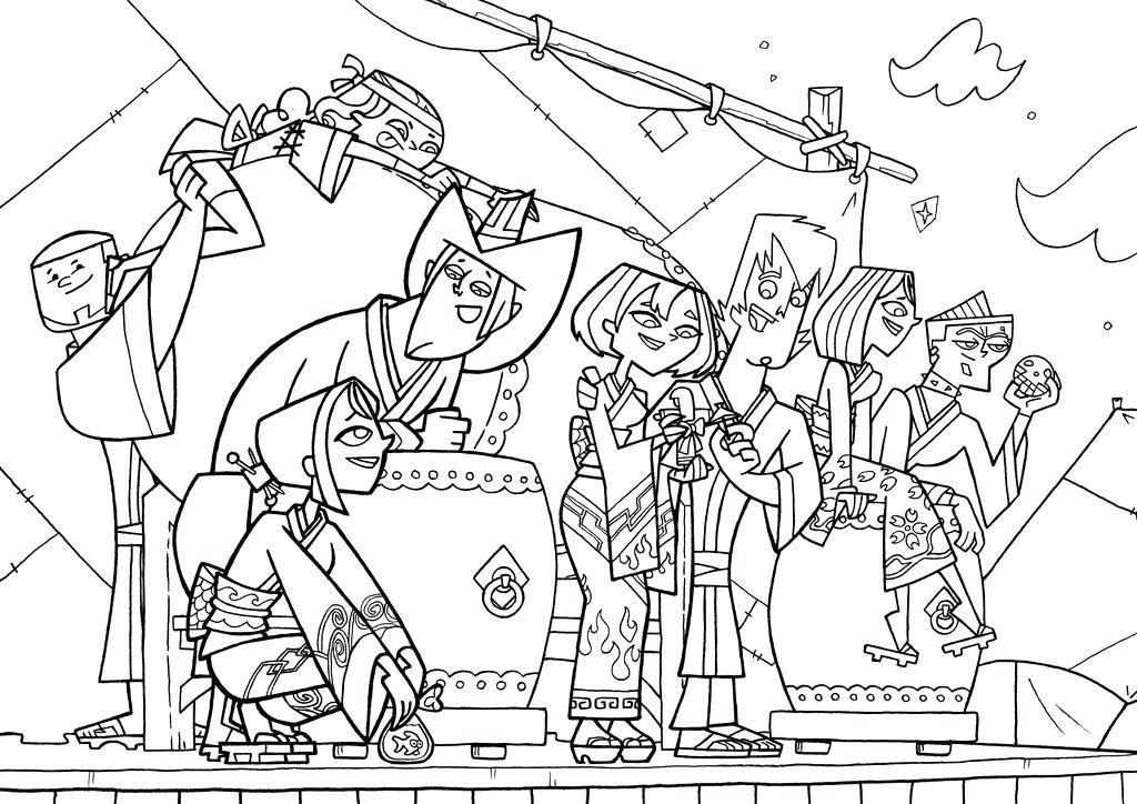 1024x724 Total Drama Island Coloring Pages Coloring Page 5 By Hatchet Total