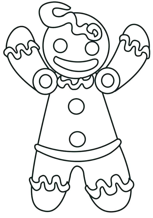 618x878 Gingerbread Man Coloring Page With Printable Gingerbread Man Free