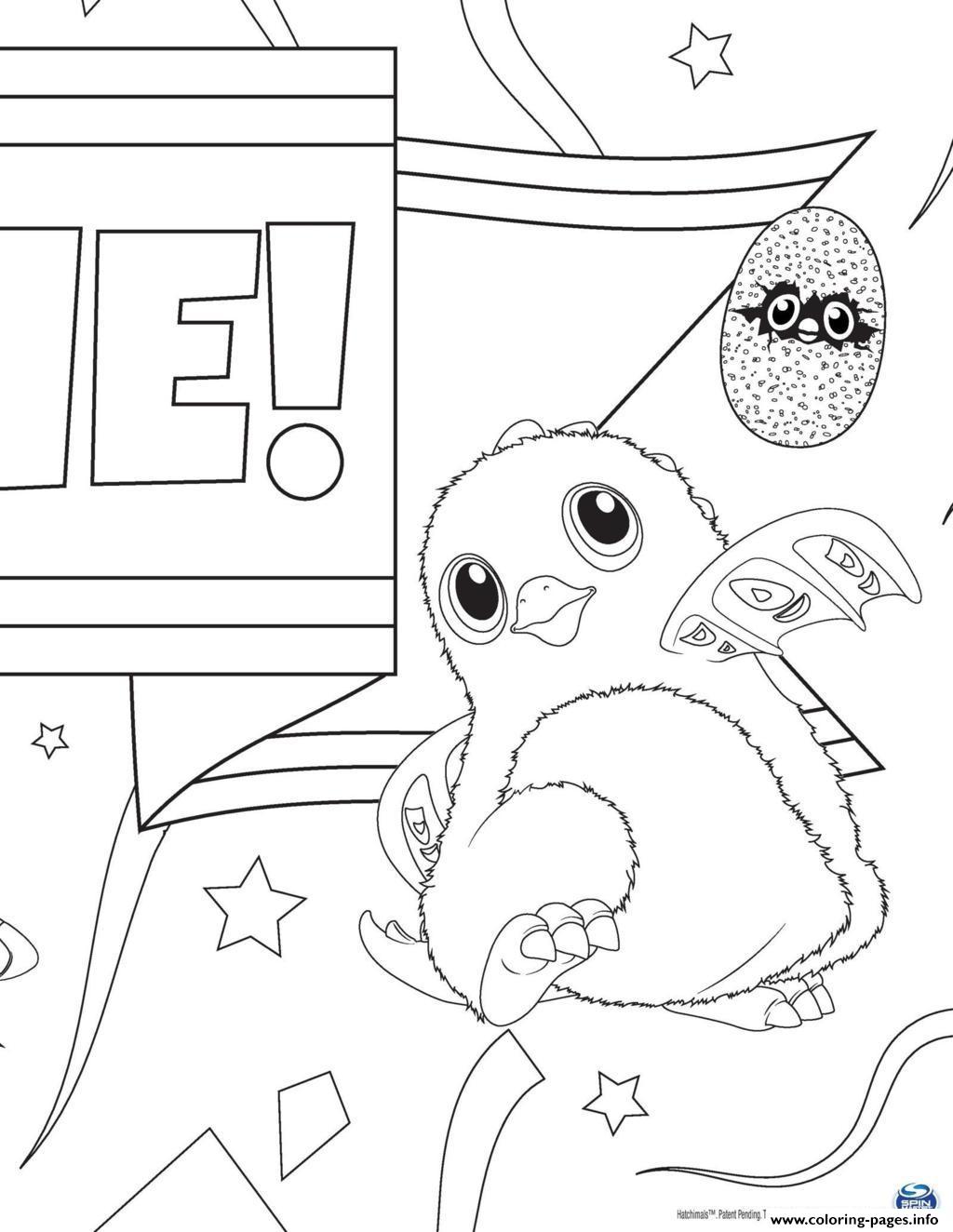 1024x1324 Hatchy Hatchimals Kids Coloring Pages Printable