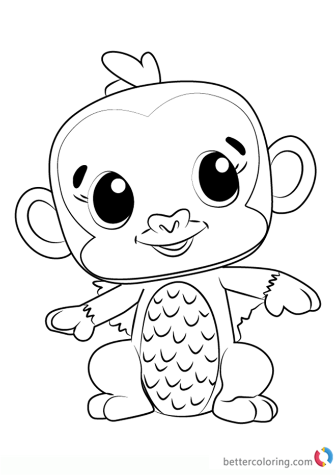 660x931 Monkiwi From Hatchimals Coloring Pages