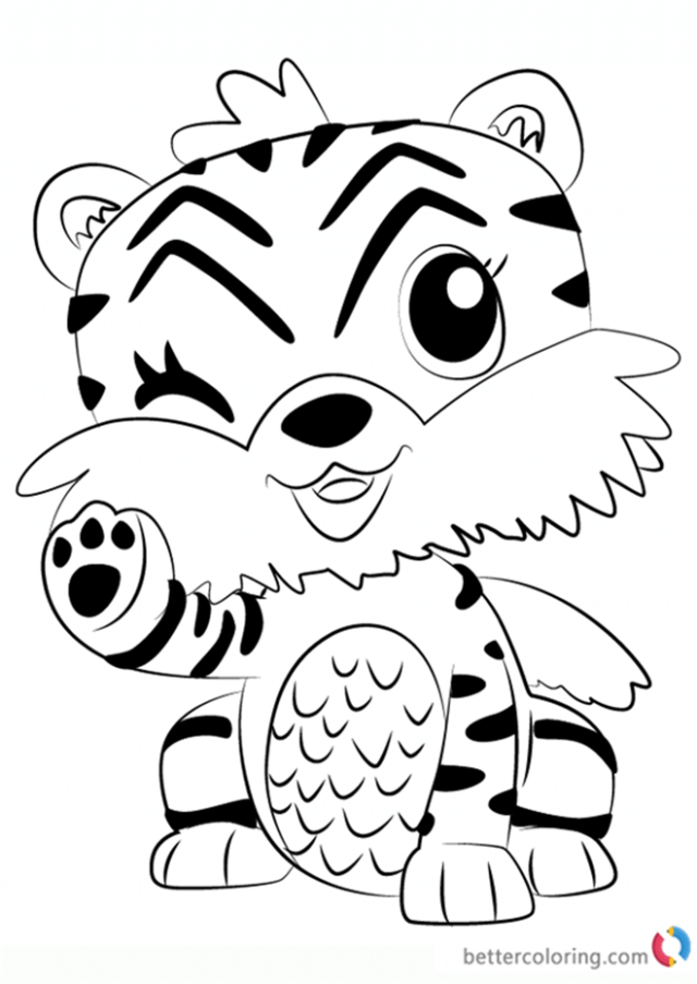640x903 Tigrette From Hatchimals Coloring Pages Free Printable Coloring