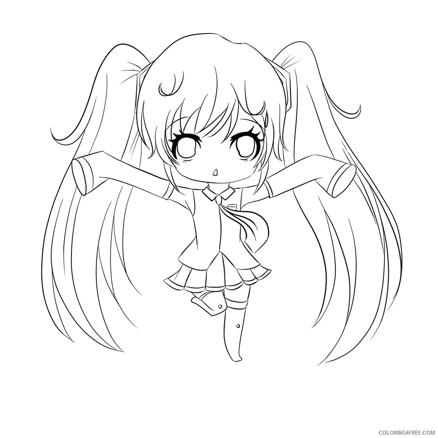 900x900 Chibi Coloring Pages Hatsune Miku Coloring4free Com 12
