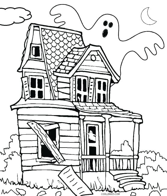 Haunted Castle Coloring Pages