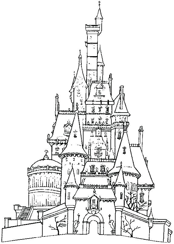 575x804 Haunted Castle On Day Coloring Page Download Print Free Coloring
