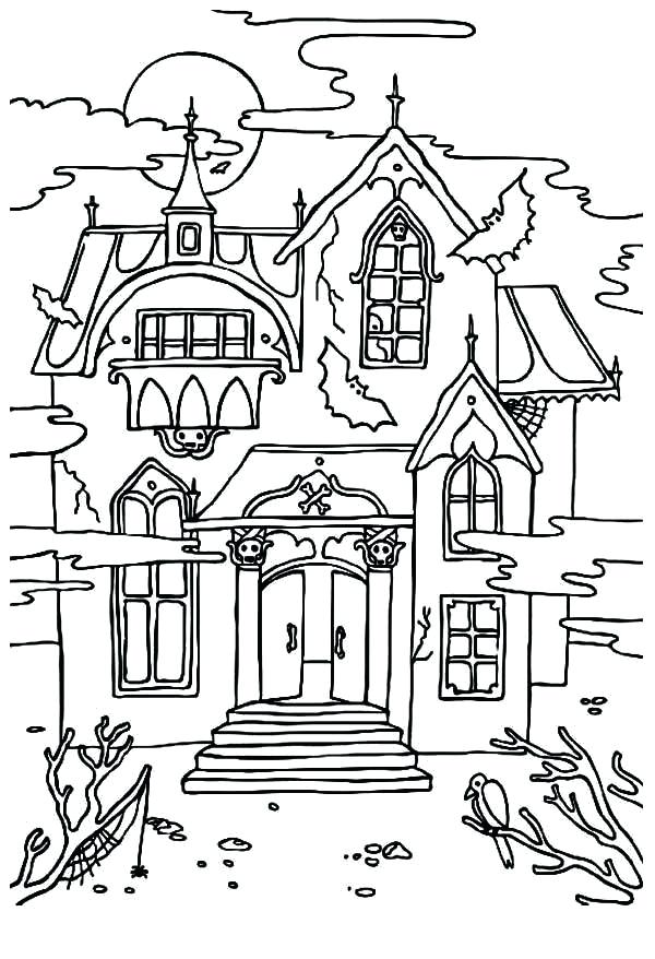 600x878 Haunted Mansion Coloring Pages Free Printable Coloring Pages