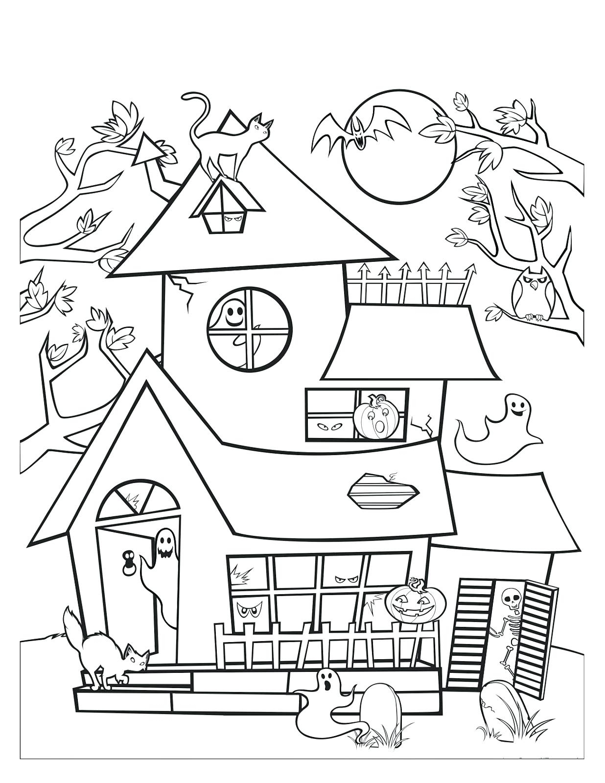 1236x1600 Simple Haunted Castle Coloring Pages New House