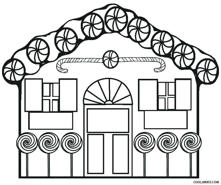 850x713 Houses Coloring Pages Gingerbread House Coloring Page Haunted