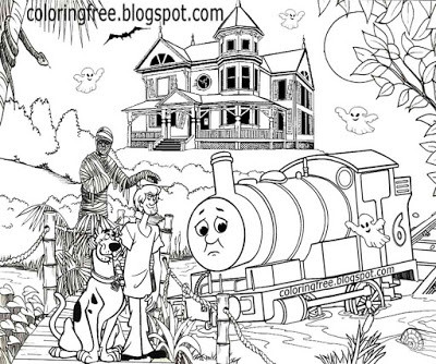 Haunted House Coloring Pages Printables