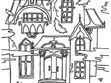 Haunted Mansion Coloring Pages
