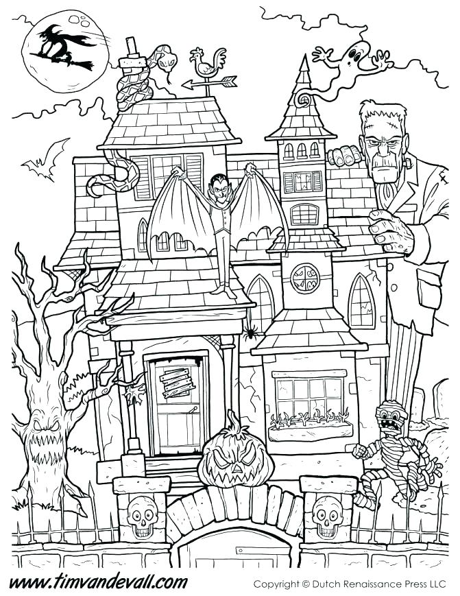 671x869 Haunted Mansion Coloring Pages Haunted House Coloring Pages