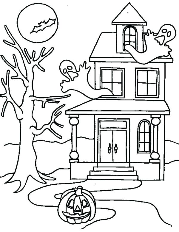 600x780 Haunted Mansion Coloring Pages Haunted House Coloring Pictures X
