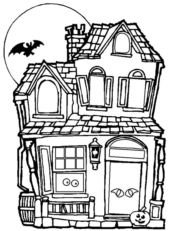 600x800 Halloween House Coloring Pages Stunning Haunted House Coloring