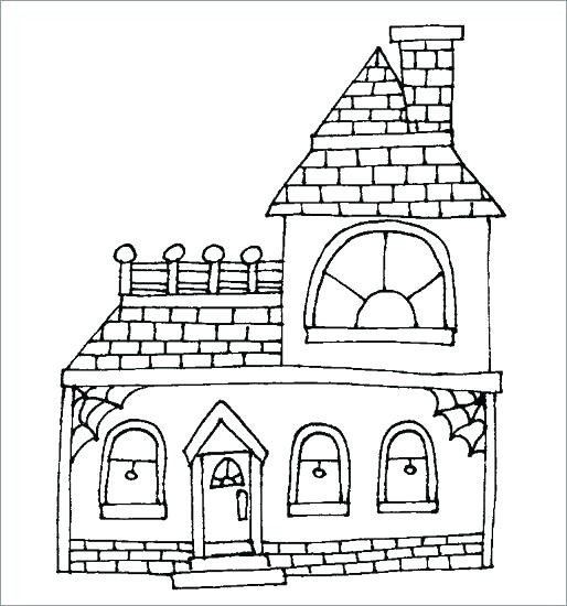 514x550 Coloring Pages Of Haunted Houses Haunted House 2 Coloring Pages