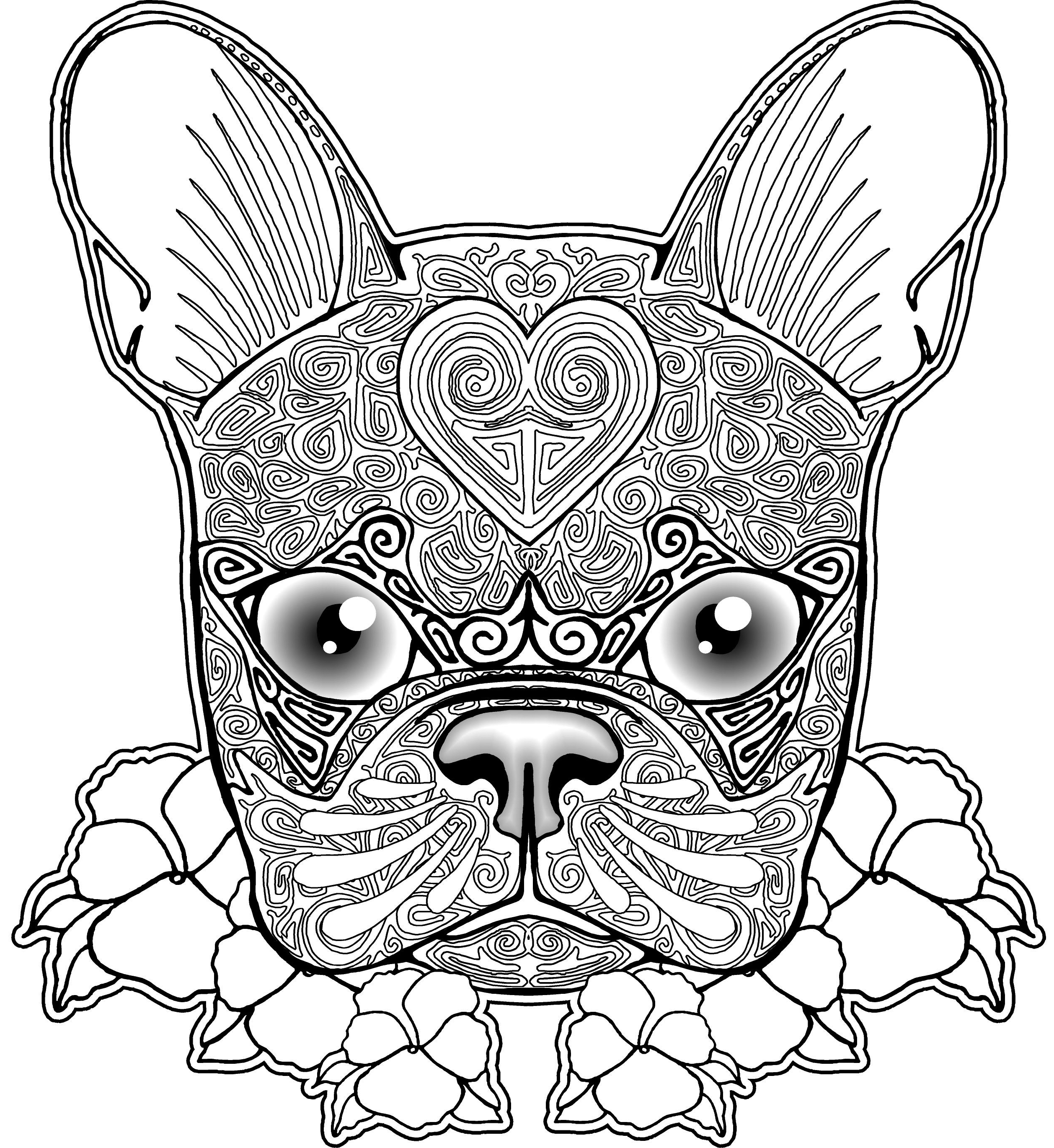 2516x2740 Bulldog Coloring Pages