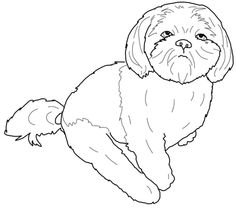 236x212 Shih Tzu Coloring Page Coloring Pages For Adults