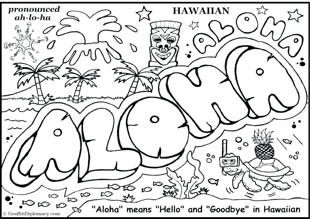 1024x723 Hawaii Coloring Page S Hawaii State Flag Coloring Page
