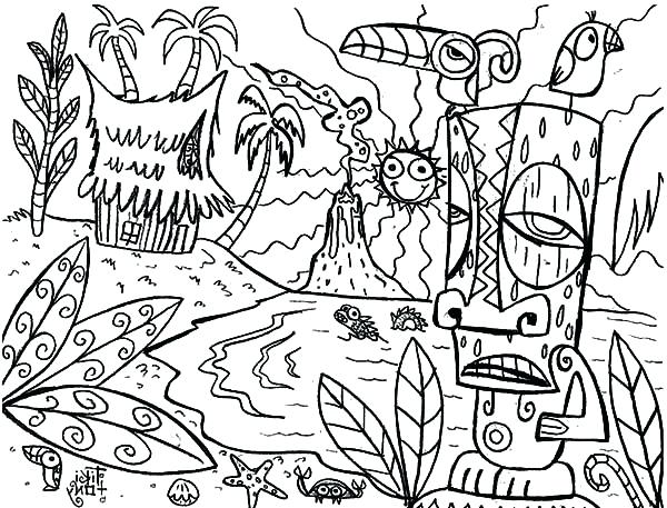 600x457 Hawaii Coloring Pages Amusing Coloring Pages For Your Picture