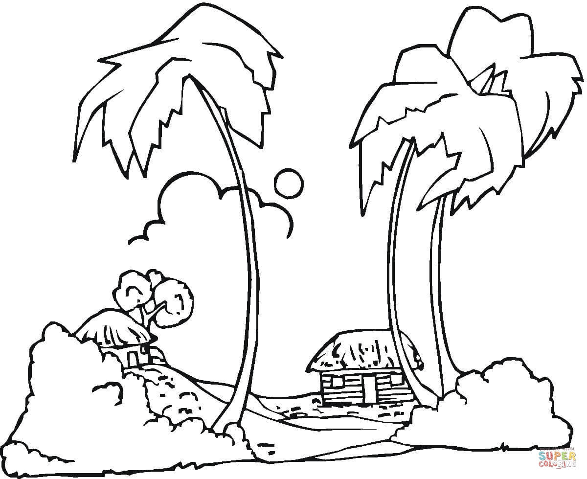 1200x979 Hawaii Beaches Coloring Page Free Printable Pages Lively Beach