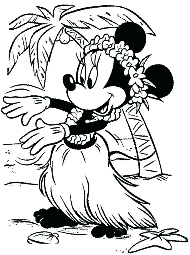 765x1024 Hawaiian Coloring Pages Lilo Is Lovely Girl Coloring Page Hawaiian