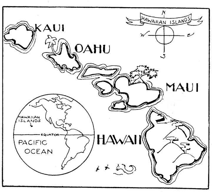 720x651 A To Z Kids Stuff Hawaii Map Color Page Hawaii Vacation
