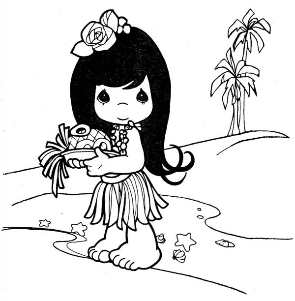 600x612 Hawaiian Themed Coloring Pages