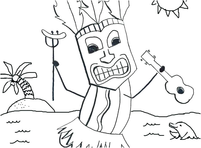 827x609 Luau Coloring Pages