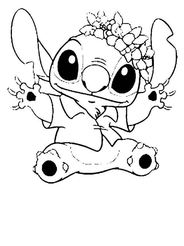 600x800 Stitch In Hawaiian Outfit In Lilo Amp Stitch Coloring Page