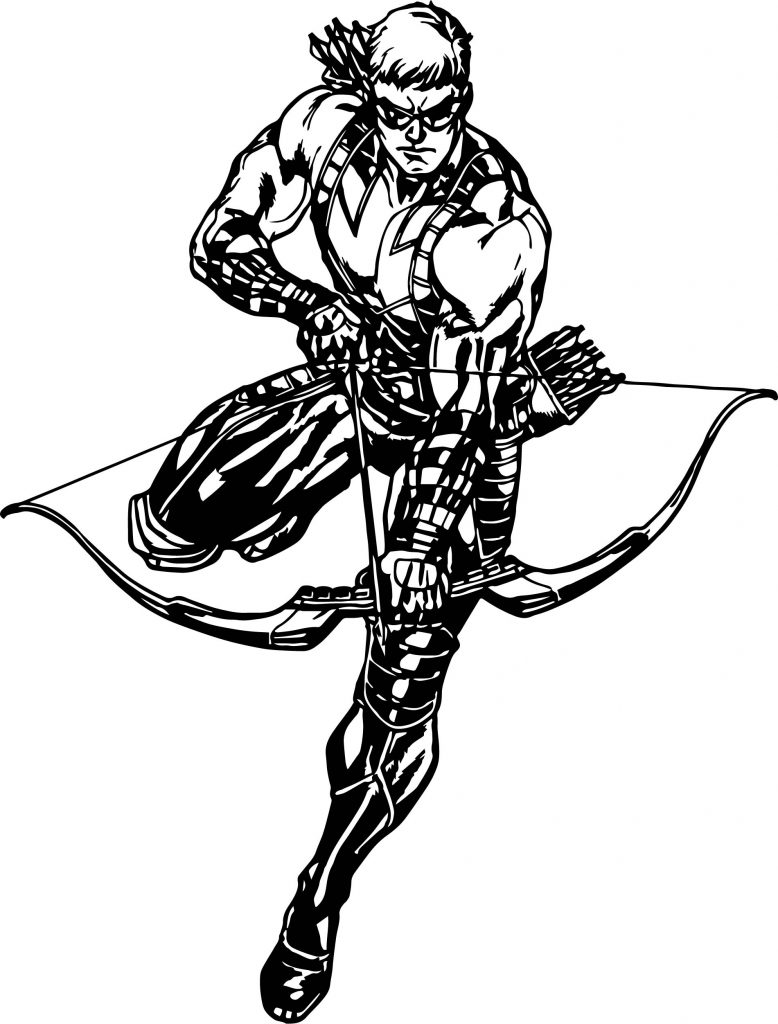 778x1024 Hawkeye Avengers Assemble Coloring Page Wecoloringpage