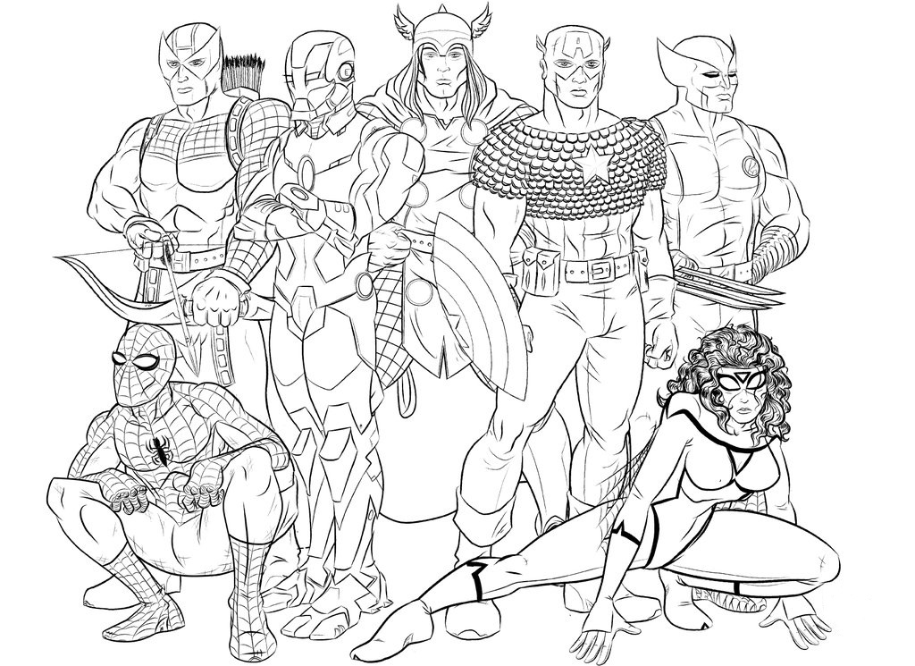 1024x745 Hawkeye Avengers Coloring Pages