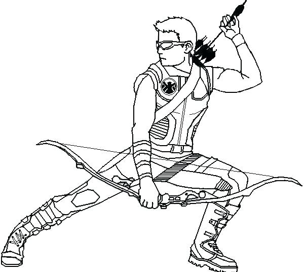 600x536 Hawkeye Avengers Coloring Pages Latest Hawkeye Coloring Pages