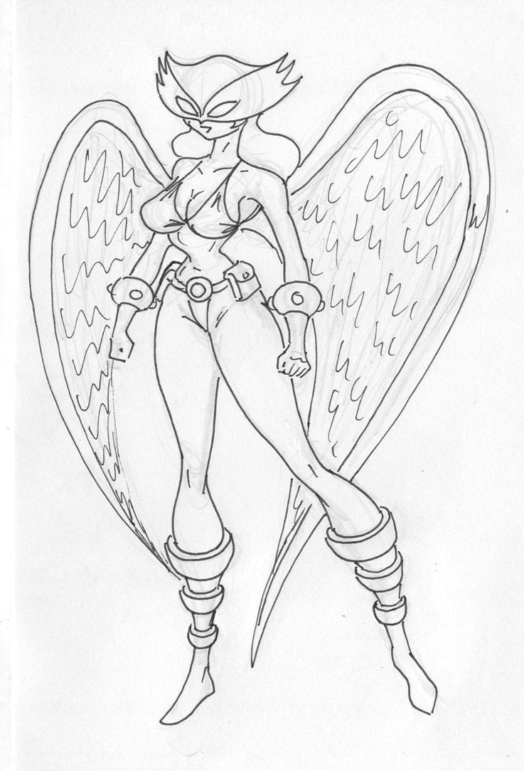 737x1084 Hawkgirl Coloring Pages 4.jpg Coloring 4 Kids Dc